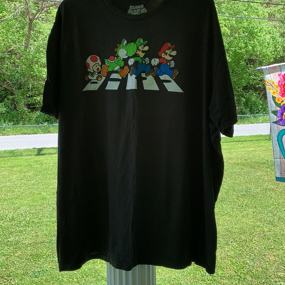 Super Mario Bros. Tee Black Graphic  T-Shirt